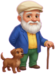 Mr Bell and his dog