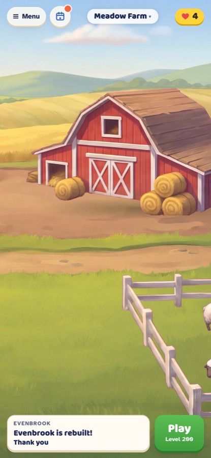 The red barn at Meadow Farm